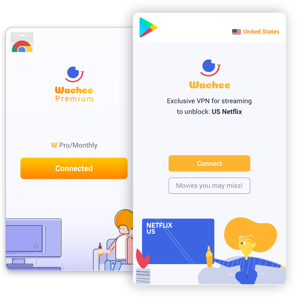 Wachee Unblocks US Netflix extension and Android application