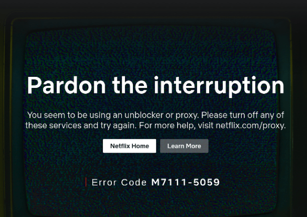 How to solve Netflix proxy error?