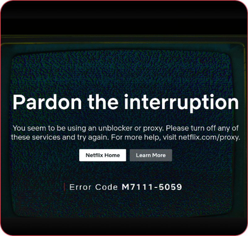 How to solve Netflix proxy error?